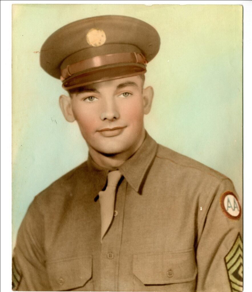 Portrait of Vernon Goetz in his military uniform.